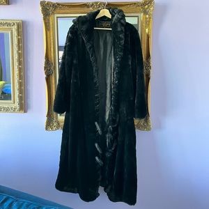Marvin Richards NY black fur coat